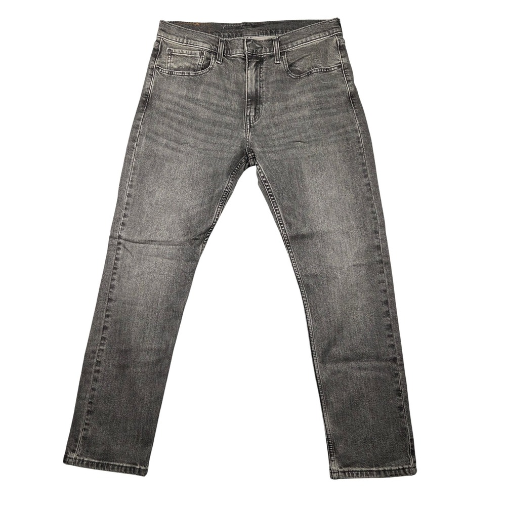 Levis 502 Taper Jeans Mens 33x30 Grey Excellent Stretch Denim 29507-1040